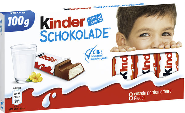 Kinder Schokolade 8er (100g)
