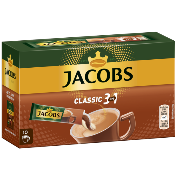Jacobs Classic 3in1 Sticks 10er -180g