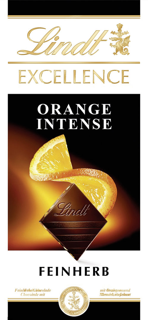 Lindt Excellence Feinherb mit Mandeln Orange Intense (100g)