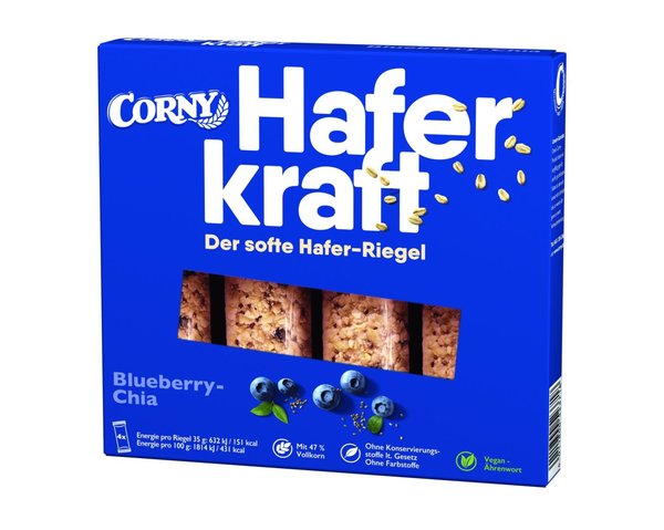 Corny Haferkraft Blueberry-Chia 4 x 35 g (140g)