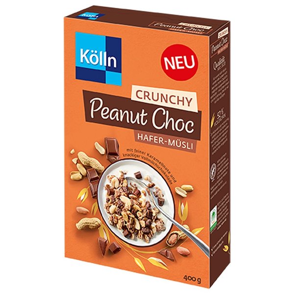 Kölln Müsli Crunchy Peanut Choc Hafer 400g