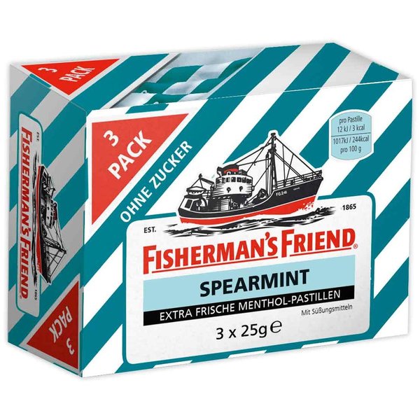Fisherman's Friend Spearmint 3 Stück x 25 g (75g)
