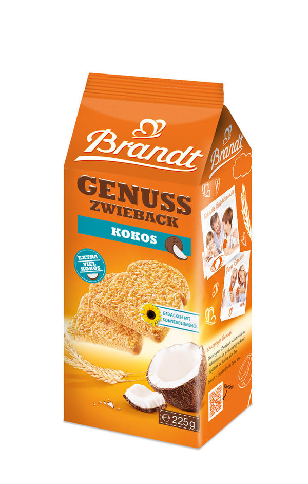 Brandt Genuss Zwieback Kokos (225g)