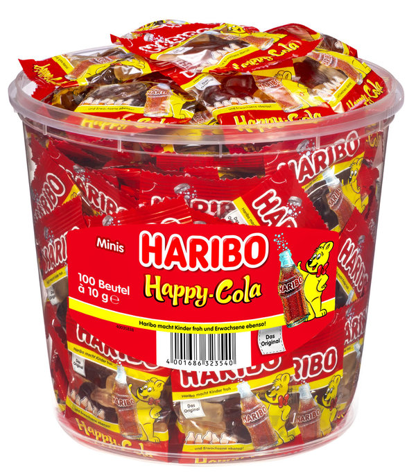 Haribo Happy Cola Minis 100St x 10g (1kg)