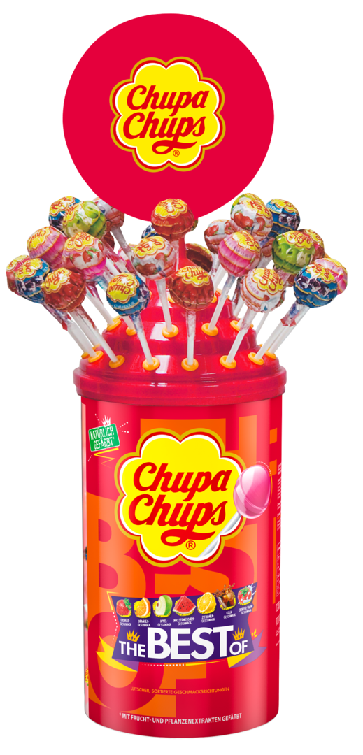 Chupa Chups "The Best Of" Cola, Milky and Fruit 100St (1200g)