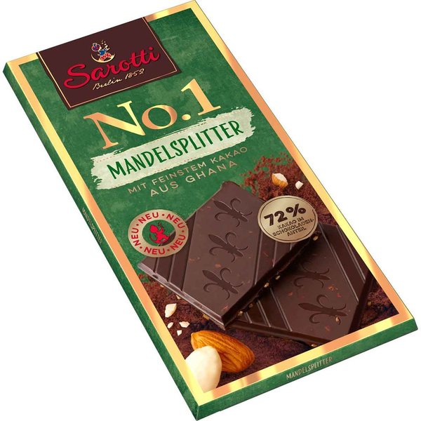 Sarotti No.1 Mandelsplitter 72% Kakao (100g)