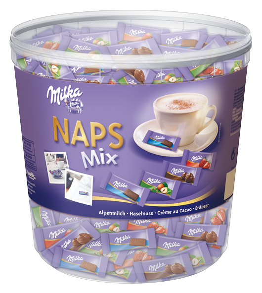 Milka Naps Mix Dose ca. 207 Stück (1 kg)