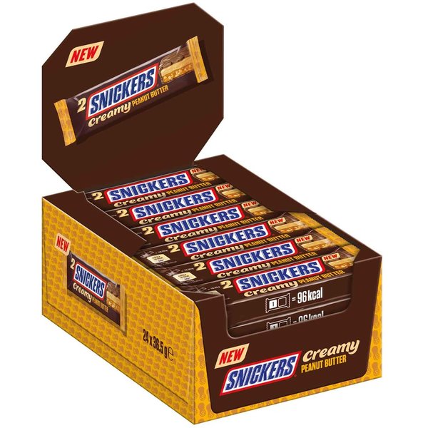 Snickers Creamy Peanut Butter 24x36,5g (876g)
