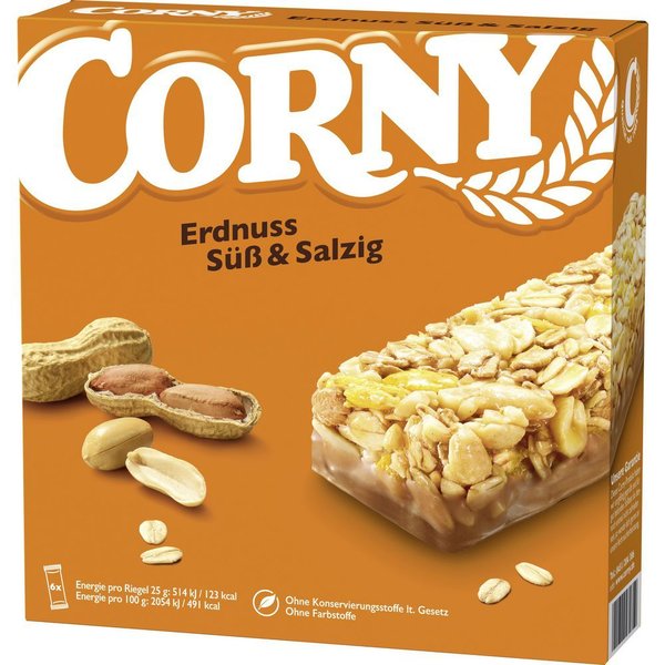 Corny Erdnuss Süß & Salzig 6x25g(150g)