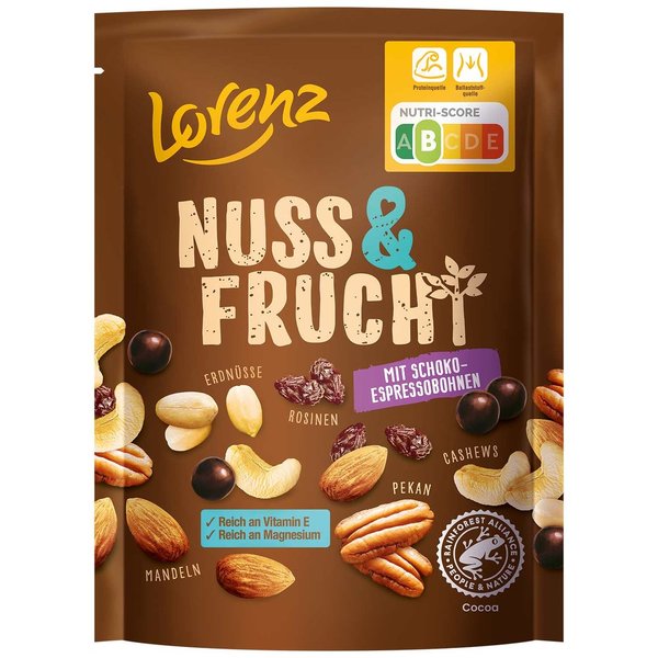 Lorenz  Nuss & Frucht mit Schoko-Espressobohnen 100g
