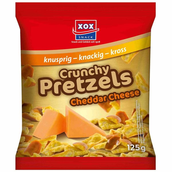 XOX Crunchy Pretzels Cheddar Cheese (125g)