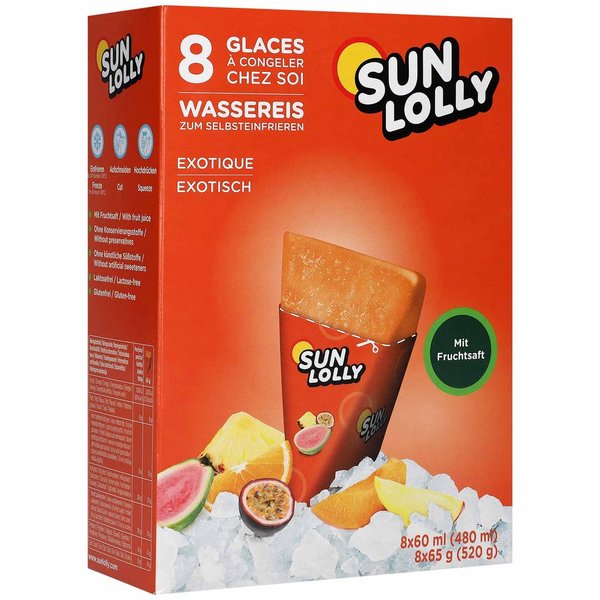 Sun Lolly Wassereis Exotisch 8er- 480g