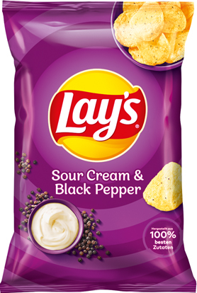 Lay's Sour Cream & Black Pepper 175g