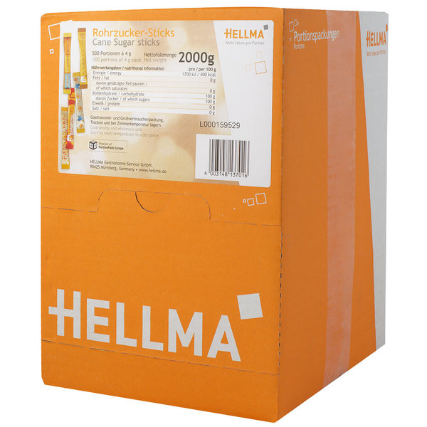 Hellma  Rohrzucker-Sticks 500er(2000g)