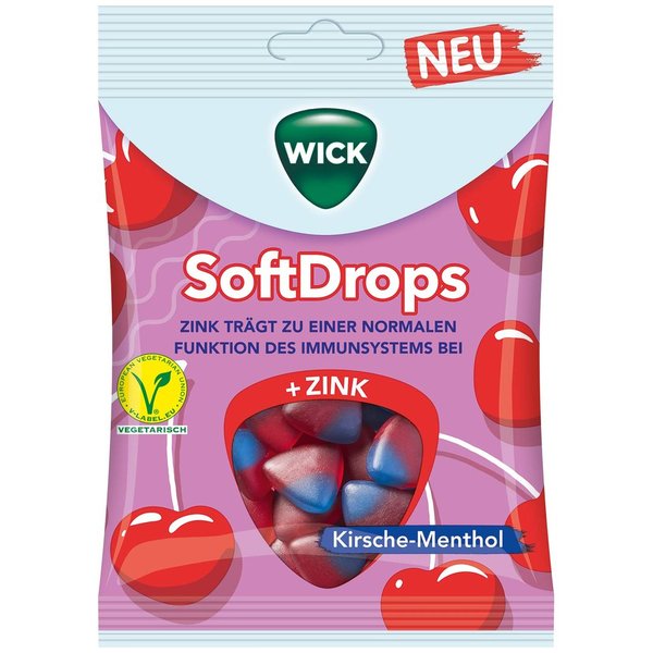 Wick SoftDrops Kirsche-Menthol 90g