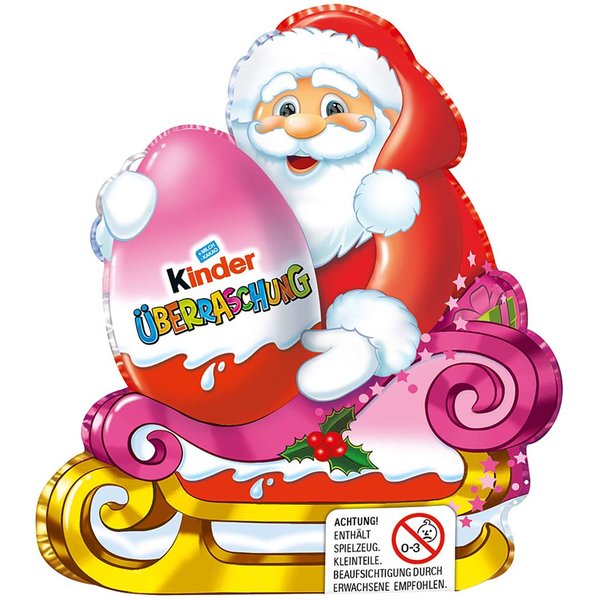 kinder Schokolade Weihnachtsmann mit Überraschung Rosa 75g