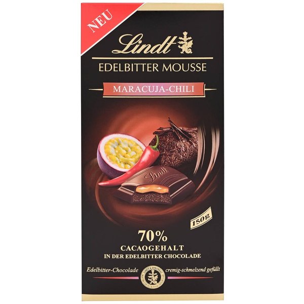 Lindt Edelbitter Mousse Maracuja-Chili 150g