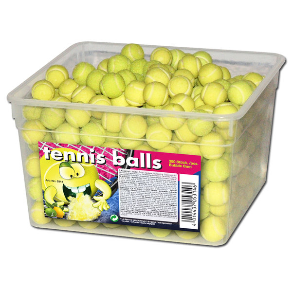 Tennis Balls Kaugummi sauer 300 St -1760g