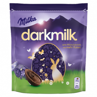 Milka darkmilk Feine Eier dunkle Alpenmilch Schokolade 100g
