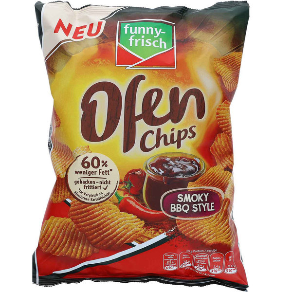 funny-frisch Ofen Chips Smoky BBQ Style 125g